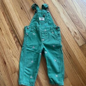 OshKosh B'gosh Teal Kids Overalls with Embroidery